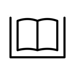 Open Book Reading and Learning Icon Set Featuring Education, Knowledge, Study, and Literature Symbols for Modern Apps, Web, and Digital Platforms