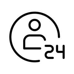 24/7 Support Round-the-Clock Customer Service Icon Set Featuring Continuous Assistance, Help Desk, Web, and Digital Platforms