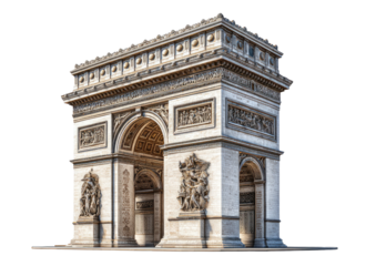 Ornate stone triumphal arch with sculpted details