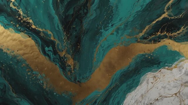 This image features an abstract, dynamic, and luxurious composition inspired by liquid marble or fluid art.