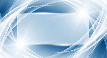 Abstract blue background with flowing light trails and soft gradients, featuring a central copy space for text or design elements, ideal for modern digital applications