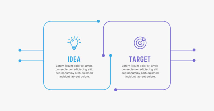 Vector infographic label design with 2 options or steps infographics template design. Can be used for process diagram, presentations, workflow layout, banner, flow chart, info graph.