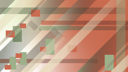 Geometric abstract background with diagonal lines and overlapping transparent shapes in soft earth tones, creating depth and balance for modern layouts, posters, or presentation visuals.