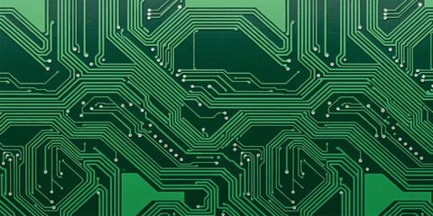 Green circuit board pattern detailed technology background ideal for electronics and engineering projects