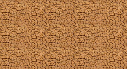 Cracked dry soil with dark lines forming irregular shapes