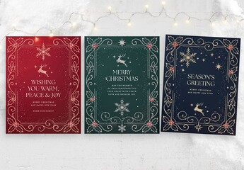 Merry Christmas Flyer Template for Xmas Party & NYE New Years Eve Events in Luxury Festive Sparkles