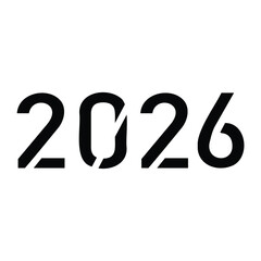 The year 2026 in bold black numbers