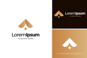 Creative letter A with Star logo design concept