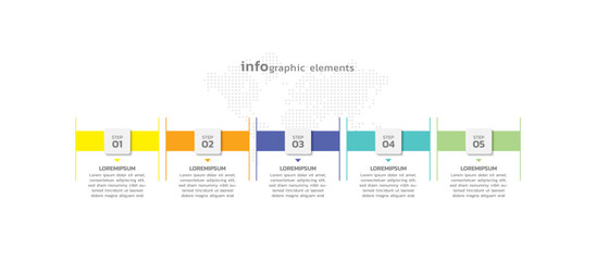 Vector infographic business template colorful design