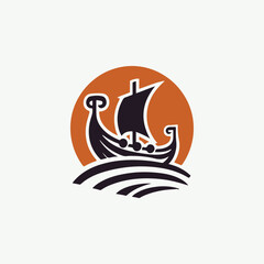 Viking Ship Logo