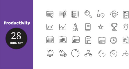 Productivity Icon Set (35 icons)