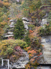 塔のへつりの紅葉