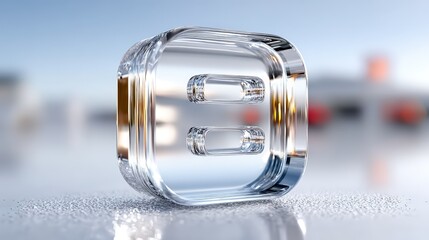 Transparent Equal Sign: Minimalist Glass Symbol