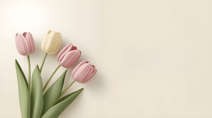 When the Tulips Whisper to the Morning Light illustration background