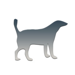Elegant dog silhouette stands poised, a modern minimal design element perfect for branding, pet care products, or animal-themed projects with stylish flair