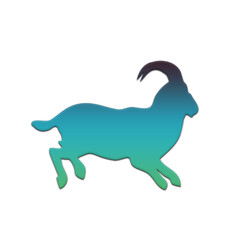 Vibrant Capricorn zodiac sign with a modern gradient effect, perfect for astrology content, mystical designs, and creative projects needing a touch of cosmic flair