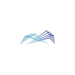 M logo for abstract mountain