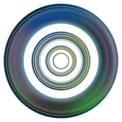 Blue Green Glow Rings – Futuristic Abstract Gradient Circles
