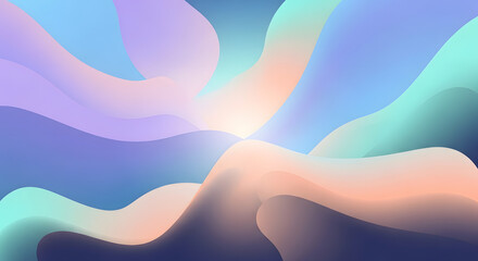Abstract summer wave vector illustration with blue and orange colors forming a modern pattern backdrop