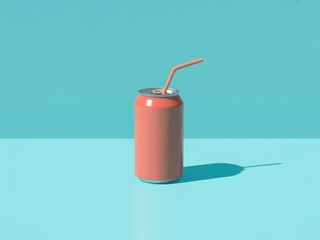 refreshing orange drink with straw on blue background summer beverage