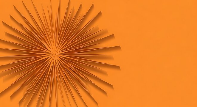 Abstract Orange Starburst Design on Textured Background. - Powered by Adobe