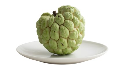 Obraz premium Sugar apple on a white plate 