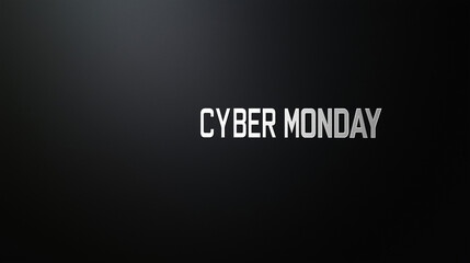 Cyber Monday text on dark gradient background for online sales