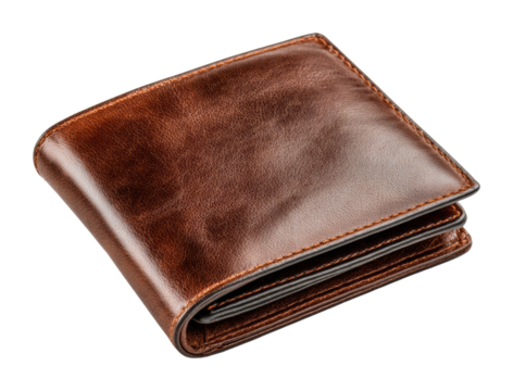 Stylish leather wallet fashion accessory home luxury isolated on transparent background