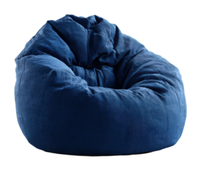 Cozy bean bag chair home living room furniture comfort isolated on transparent background