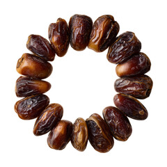 Delicious dates arrangement kitchen food warm atmosphere isolated on transparent background