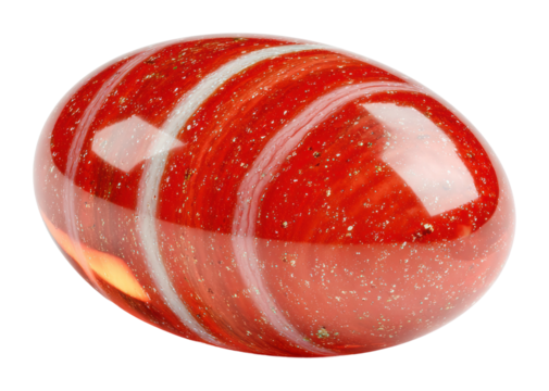 Vibrant red stone display natural product isolated on transparent background - Powered by Adobe