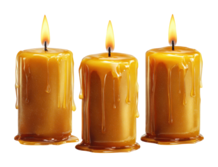 Elegant candle display cozy home product warm ambiance isolated on transparent background