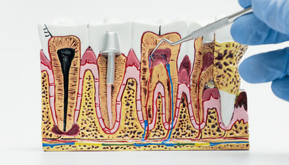 Dental Cross-Section Model with Tool Demonstration