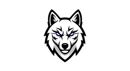 Fierce wolf mascot emblem radiating power and determination, perfect for esports teams, sports clubs, and dynamic branding.