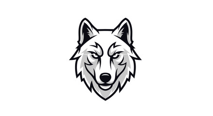 Fierce wolf mascot head with intense gaze, perfect for sports teams, gaming logos, and brand identity projects.