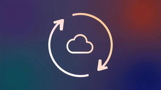 Illustrative concept of secure cloud data synchronization, enabling seamless online storage and transfer solutions