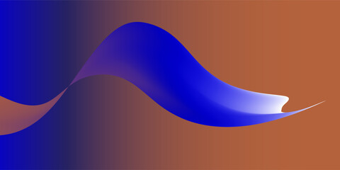 A soft blend of blue and brown in the form of dynamic, flowing abstract waves simple