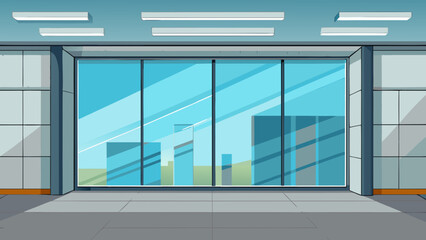 Empty office space isolated on white