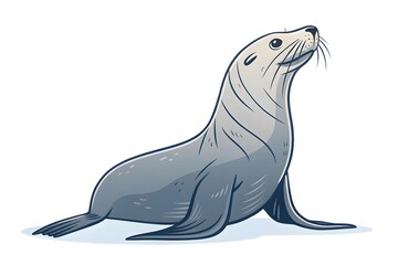  Stylized Sea Lion Graphic