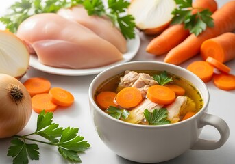 Homemade Chicken Soup with Fresh Ingredients A Healthy and Comforting Meal