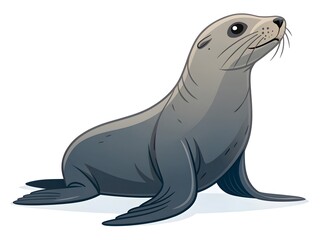 Stylized Sea Lion Graphic