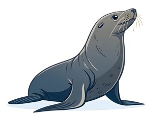  Stylized Sea Lion Graphic