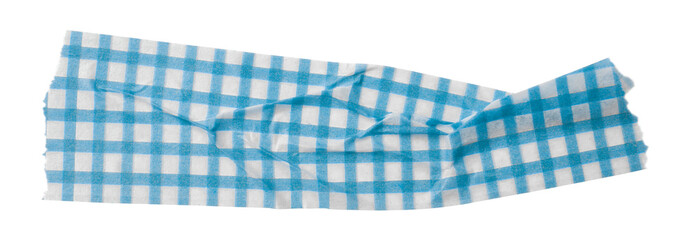 light blue patterned sticker paper tape isolated on transparent background