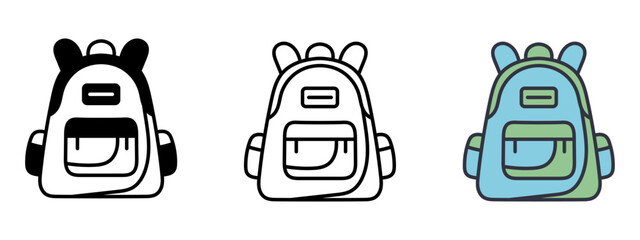 Isolated vector illustration of school bag