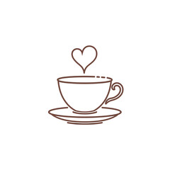 Teacup Love Heart Steam Icon