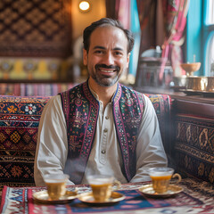 Modern dashboard interface on a tablet featuring data visualization and performance metrics for business analytics and reporting