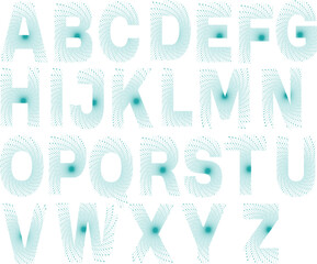 Unique alphabet letters for creative typography