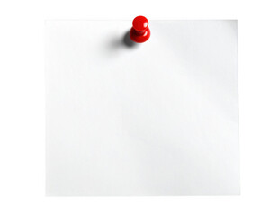 Blank note paper with push pintransparent