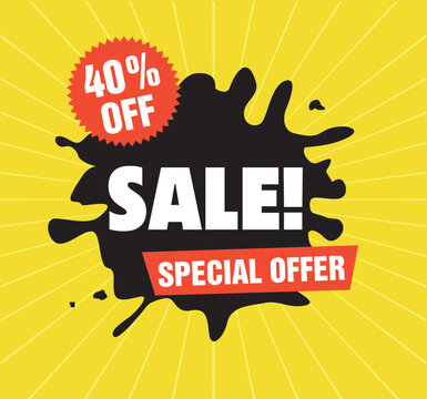 Big Sale and Shopping Concept. Dynamic Sale Banner 