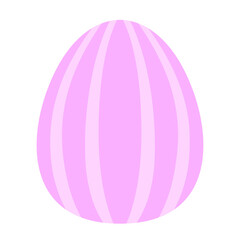 Simple Easter Egg Illustration With Pink Stripes And A Transparent Background For Spring Celebrations